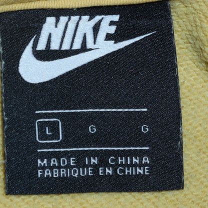 Mens UK Size L Nike Yellow Pullover Hoodie