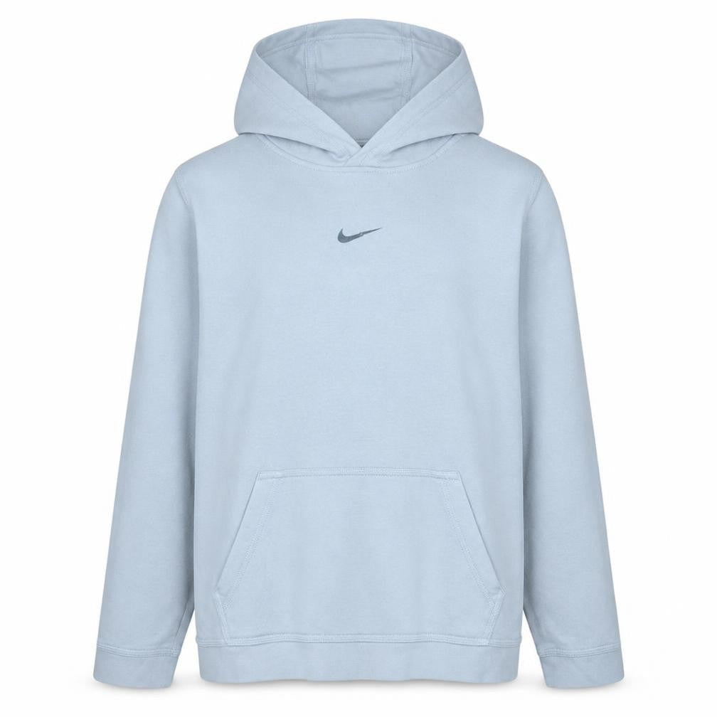 Front view of Nike Teens Blue Pullover Hoodie XL Fleece Logo Sweatshirt