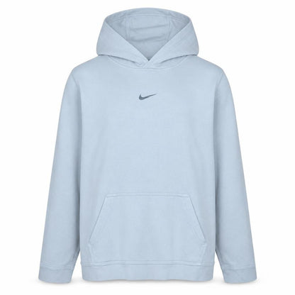 Front view of Nike Teens Blue Pullover Hoodie XL Fleece Logo Sweatshirt