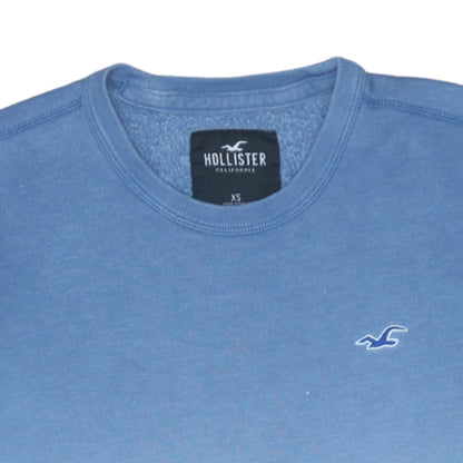 Mens UK Size XS Hollister Blue Pullover Sweatshirt