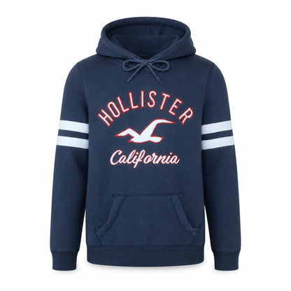 Mens UK Size M Hollister Blue Pullover Hoodie