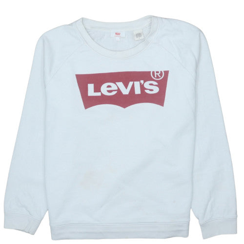 Mens UK Size M Levi's White Pullover Sweatshirt