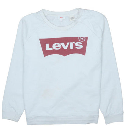Mens UK Size M Levi's White Pullover Sweatshirt