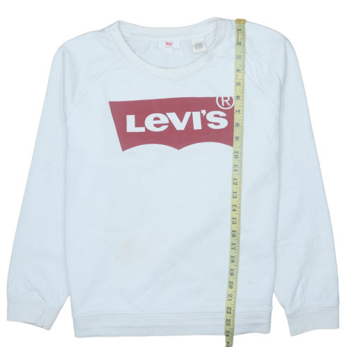 Mens UK Size M Levi's White Pullover Sweatshirt