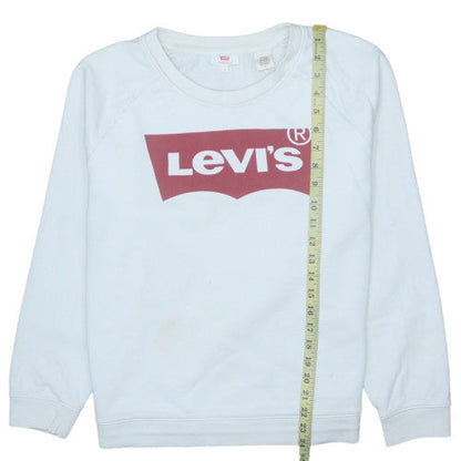Mens UK Size M Levi's White Pullover Sweatshirt