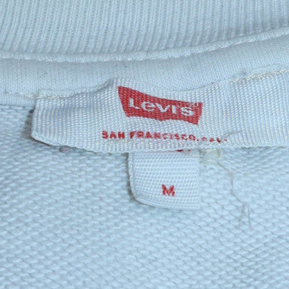 Mens UK Size M Levi's White Pullover Sweatshirt