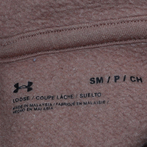 Mens UK Size S Under Armour Brown Pullover Hoodie