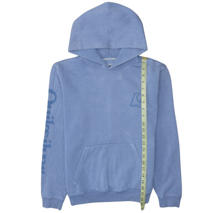 Mens UK Size L Quiksilver Blue Pullover Hoodie