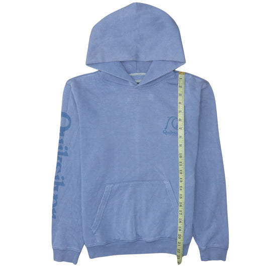 Mens UK Size L Quiksilver Blue Pullover Hoodie