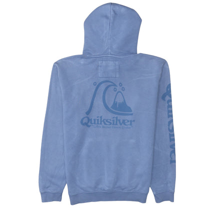 Mens UK Size L Quiksilver Blue Pullover Hoodie
