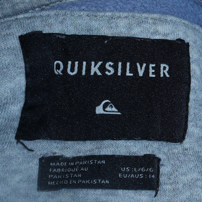 Mens UK Size L Quiksilver Blue Pullover Hoodie