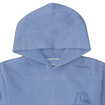 Mens UK Size L Quiksilver Blue Pullover Hoodie