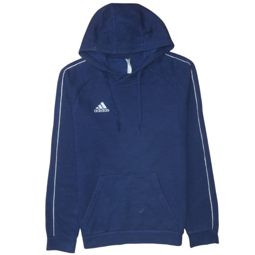 Mens UK Size S Adidas Blue Pullover Hoodie