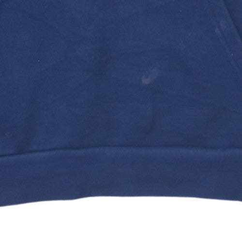 Mens UK Size S Adidas Blue Pullover Hoodie