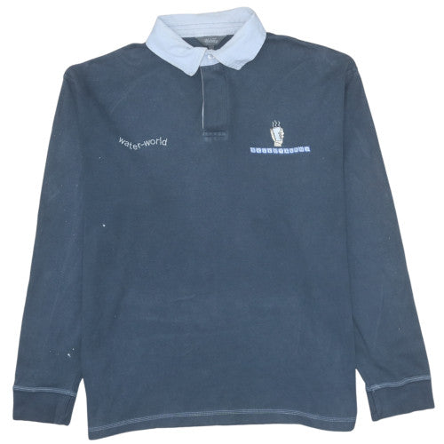 Mens UK Size M Wolsey Blue Henley Sweatshirt