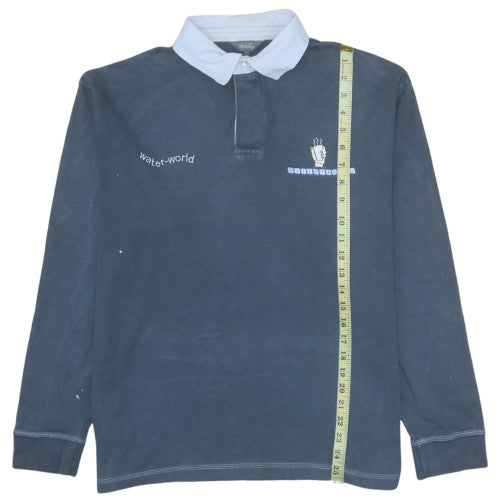 Mens UK Size M Wolsey Blue Henley Sweatshirt