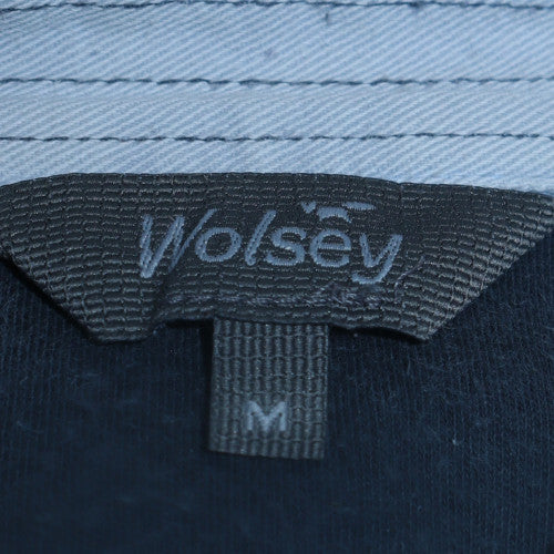 Mens UK Size M Wolsey Blue Henley Sweatshirt