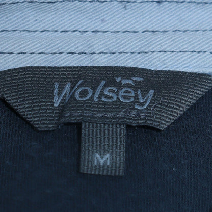 Mens UK Size M Wolsey Blue Henley Sweatshirt