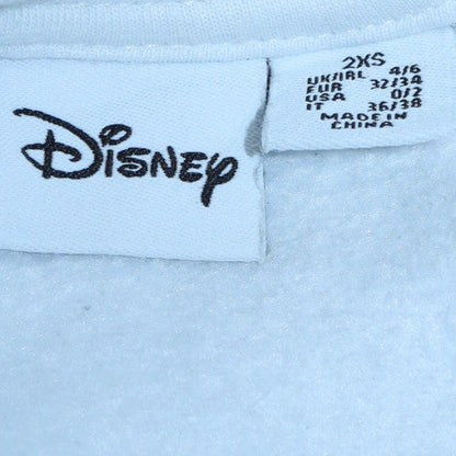 Womens UK Size 2XS Disney White Pullover Sweatshirt