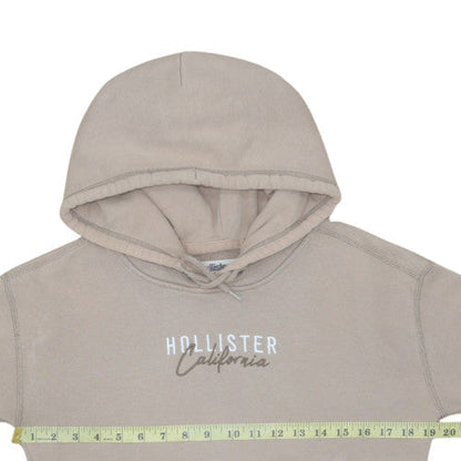 Mens UK Size XS Hollister Beige Pullover Hoodie