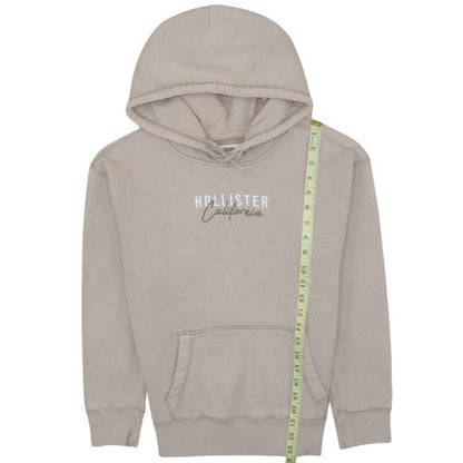 Mens UK Size XS Hollister Beige Pullover Hoodie