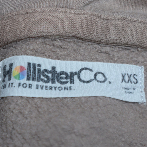 Mens UK Size XS Hollister Beige Pullover Hoodie