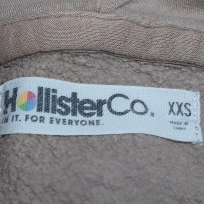 Mens UK Size XS Hollister Beige Pullover Hoodie
