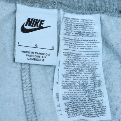 Nike Womens Grey Jogger Sweatpants L Side Stripe Activewear