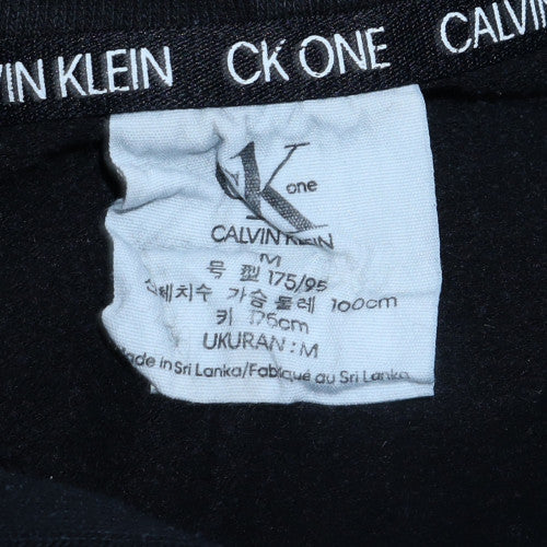 Mens UK Size M Calvin Klein Black Pullover Hoodie