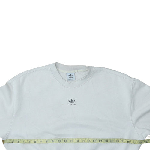 Mens UK Size M adidas White Pullover Sweatshirt