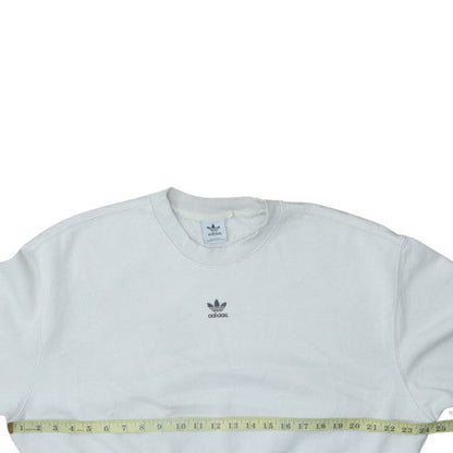 Mens UK Size M adidas White Pullover Sweatshirt