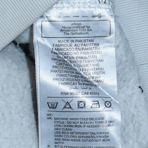 Mens UK Size M adidas White Pullover Sweatshirt