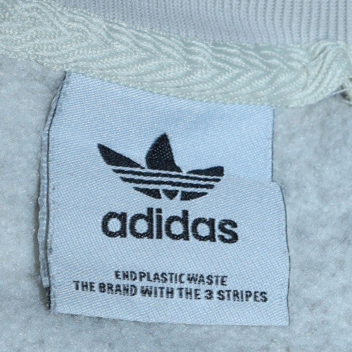 Mens UK Size M adidas White Pullover Sweatshirt