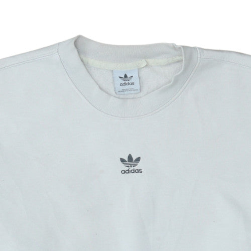 Mens UK Size M adidas White Pullover Sweatshirt