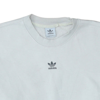 Mens UK Size M adidas White Pullover Sweatshirt