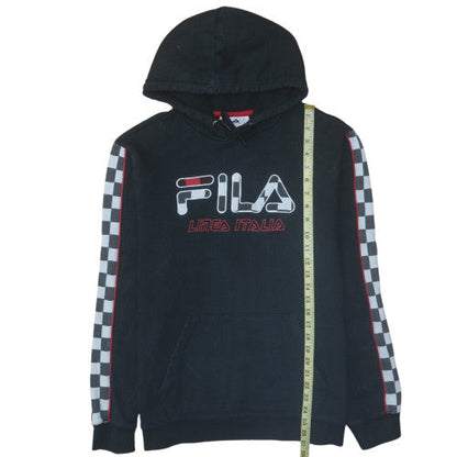 Mens UK Size L FILA Black Pullover Hoodie