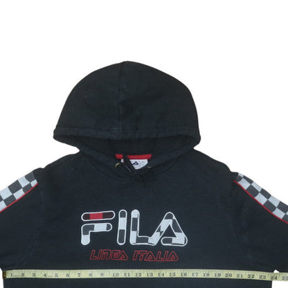 Mens UK Size L FILA Black Pullover Hoodie