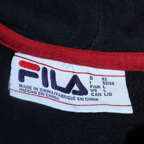 Mens UK Size L FILA Black Pullover Hoodie