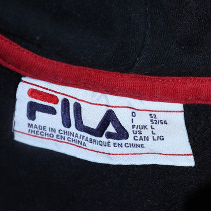 Mens UK Size L FILA Black Pullover Hoodie