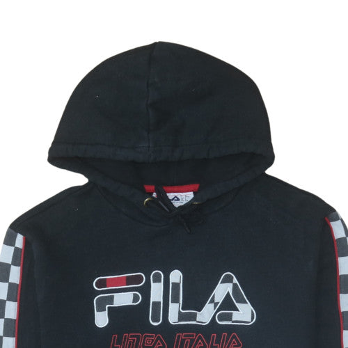 Mens UK Size L FILA Black Pullover Hoodie