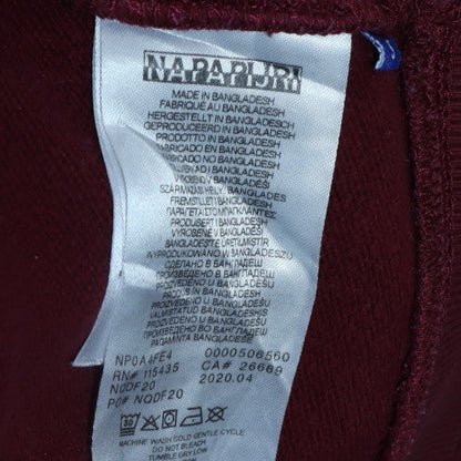Mens UK Size L Napapijri Red Pullover Hoodie