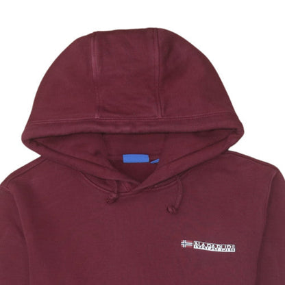 Mens UK Size L Napapijri Red Pullover Hoodie