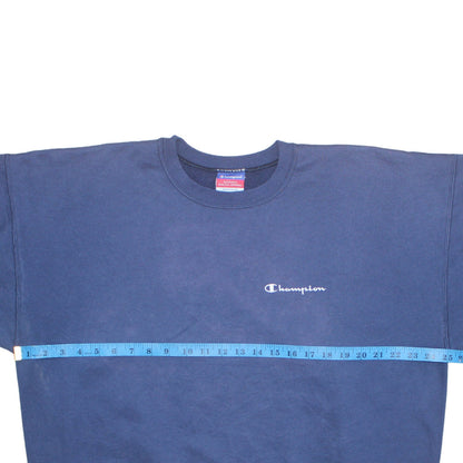Champion Men's Blue XL Crew Neck Short Sleeve Cotton T-Shirt