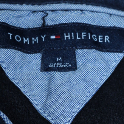 Mens UK Size M Tommy Hilfiger Black 1/2 Zip Sweatshirt