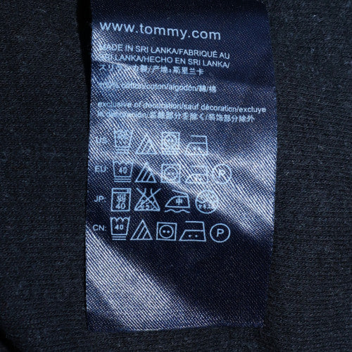 Mens UK Size M Tommy Hilfiger Black 1/2 Zip Sweatshirt