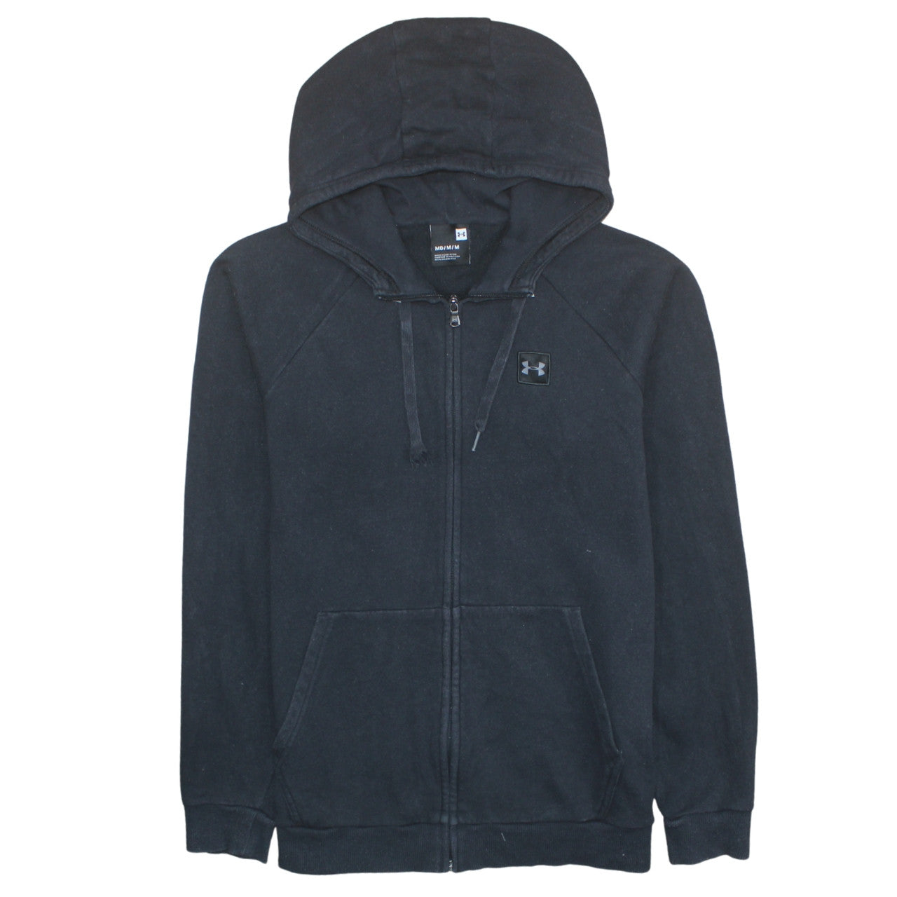 Mens UK Size M Under Armour Black Full Zip Hoodie