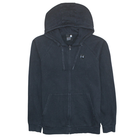Mens UK Size M Under Armour Black Full Zip Hoodie
