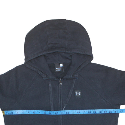 Mens UK Size M Under Armour Black Full Zip Hoodie