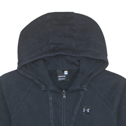 Mens UK Size M Under Armour Black Full Zip Hoodie