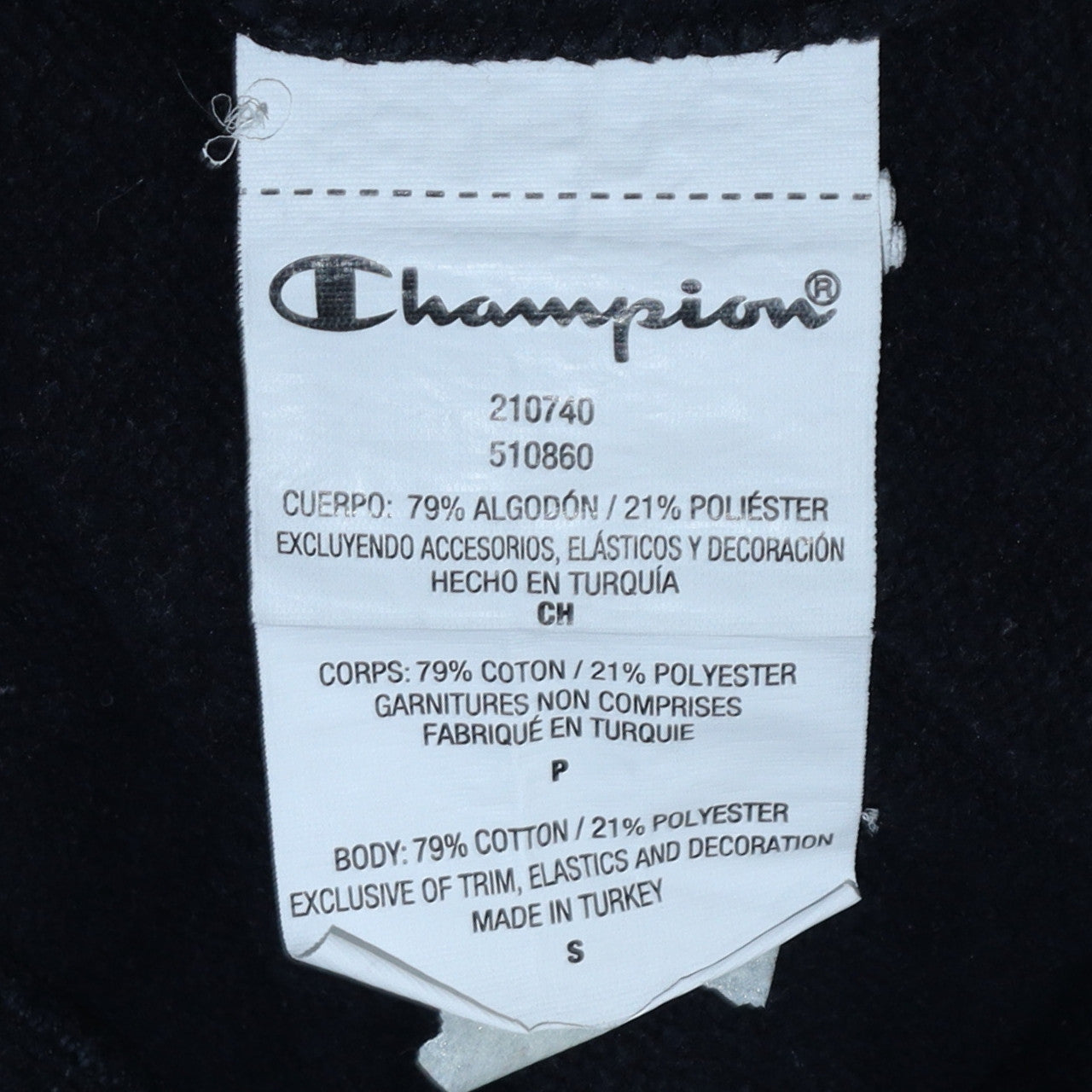Mens UK Size S Champion Black Pullover Sweatshirt